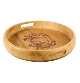 Бамбуковый поднос CRAB, H4.8cm, D32.5cm