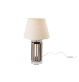 Table lamp Maro, pine wood/metal, E27 40W, H42cm D25cm