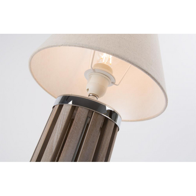 Table lamp Maro, pine wood/metal, E27 40W, H42cm D25cm