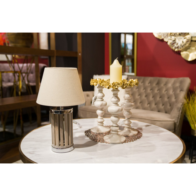 Table lamp Maro, pine wood/metal, E27 40W, H42cm D25cm