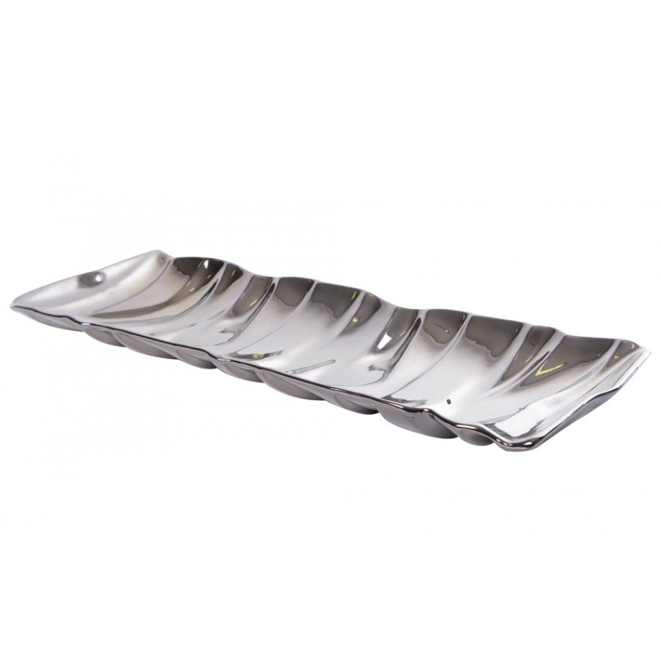 Decorative Dish Ultra Modern, platinum, 50x18.5cm
