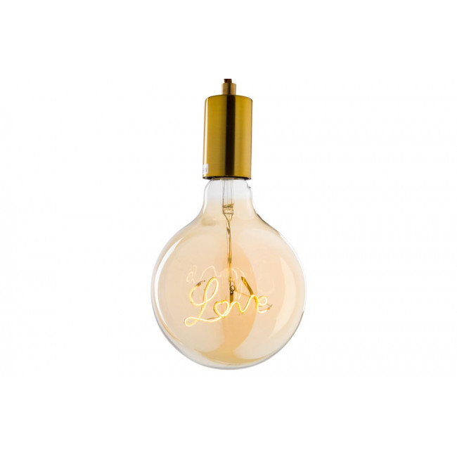 Decorative LED bulb, amber, 4W E27, D12.5x17.2cm