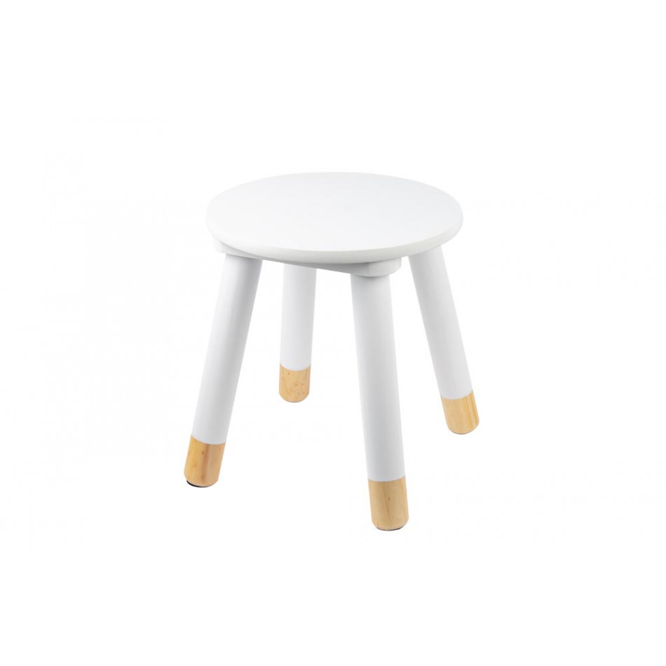 Stool Sweet, white, H26.5cm, D33cm, D24cm