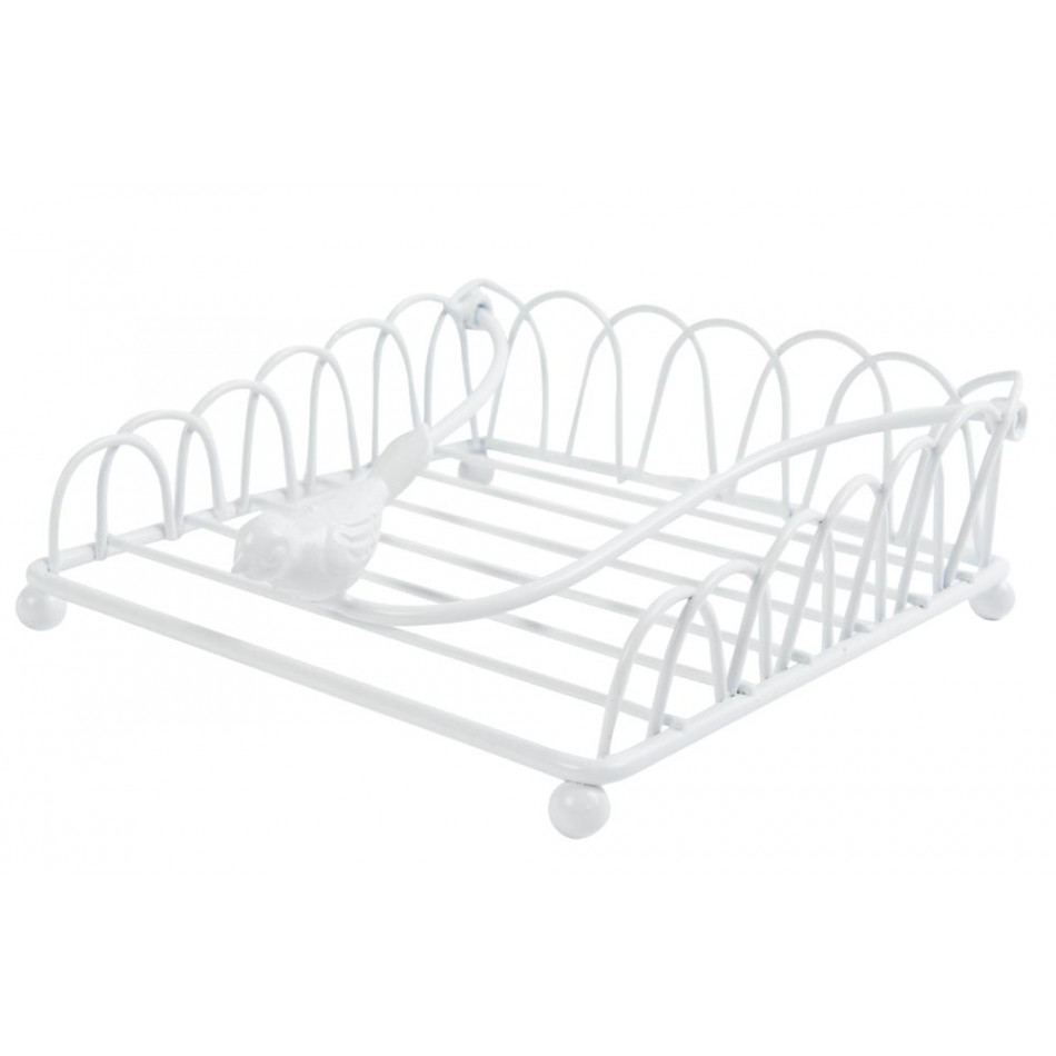 Napkin holder Ria S, white, 14x14cm