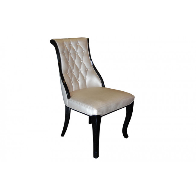 Chair Havre, creme, black frame 49x52.5x92cm 