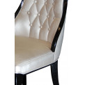 Chair Havre, creme, black frame 49x52.5x92cm 