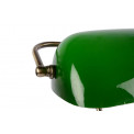 Table lamp Sonic, green/copper color, h36cm, dome 13.5 x 22.5cm
