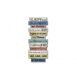 Wall deco Lady rules, H95x40.5cm