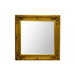 Wall mirror Imatra, antique gold colour, 118x118cm