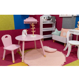 Cтолик Sweet, розовый, H44, D60cm