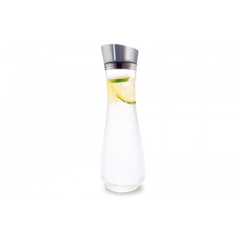 Glass Jug with lid, 1L, H29.5x7.8x10cm