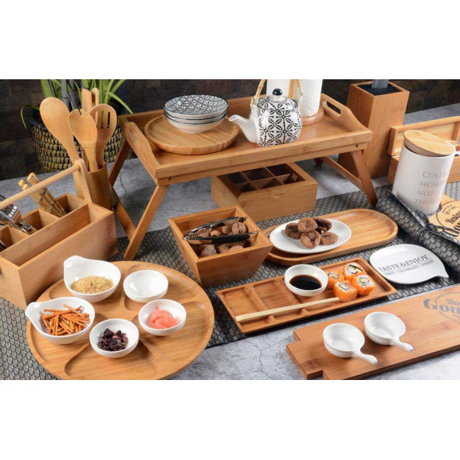 Tray 360°, bamboo, D34cm