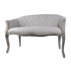 Double Chair Monika Duo, grey, 105x57x h69cm, seat height 47 cm