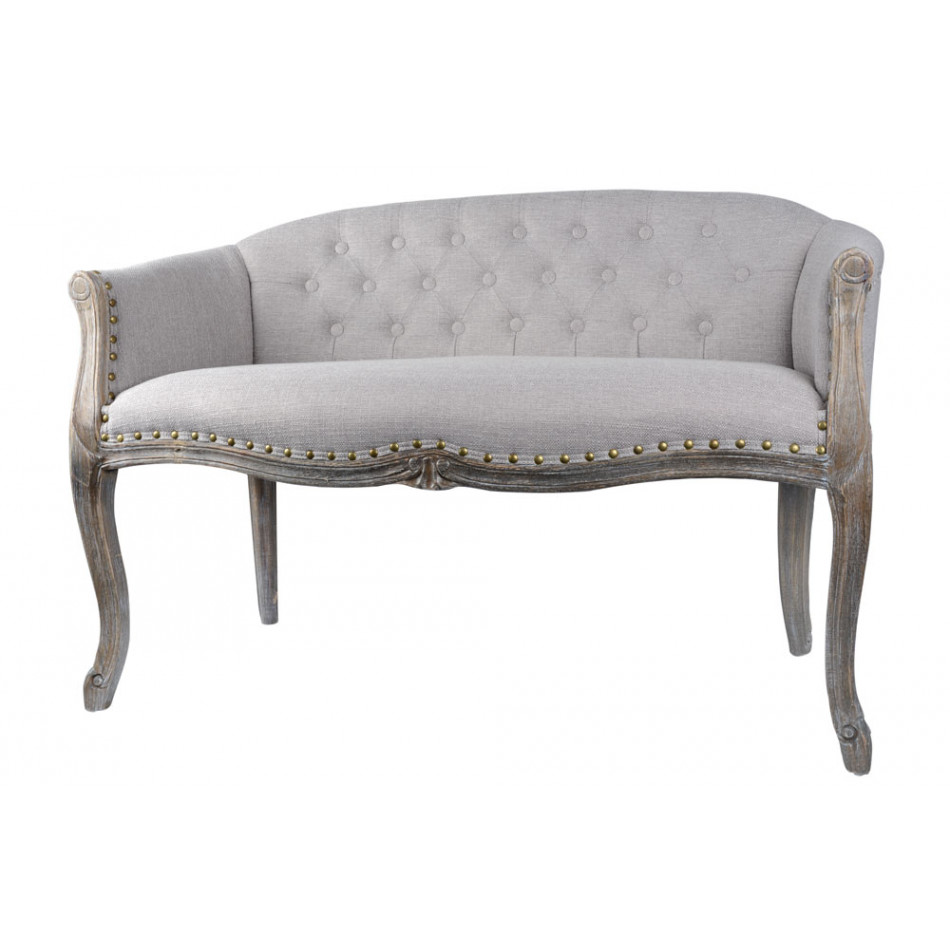 Double Chair Monika Duo, grey, 105x57x h69cm, seat height 47 cm