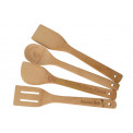 Kitchen Utensil set, 4 pcs, bamboo, H-33cm, D-7.5cm