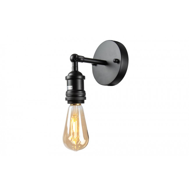 Wall lamp Restyler, black, E27 60W, H16x15x11.5cm