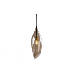 Pendant glass lamp  Rio, cognac color, H-60-135cm, Ø-20cm, E27 40W