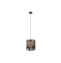 Pendant lamp Labosca, black, E27 60W, H-25-95cm, D25cm