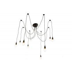 Ceiling lamp Ridler, black, E27 8x60W(max), 190cm x 8