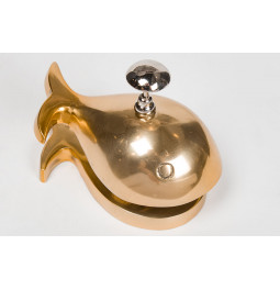 Столовый колокольчик Fish, алюминий, 13x8x8,5см