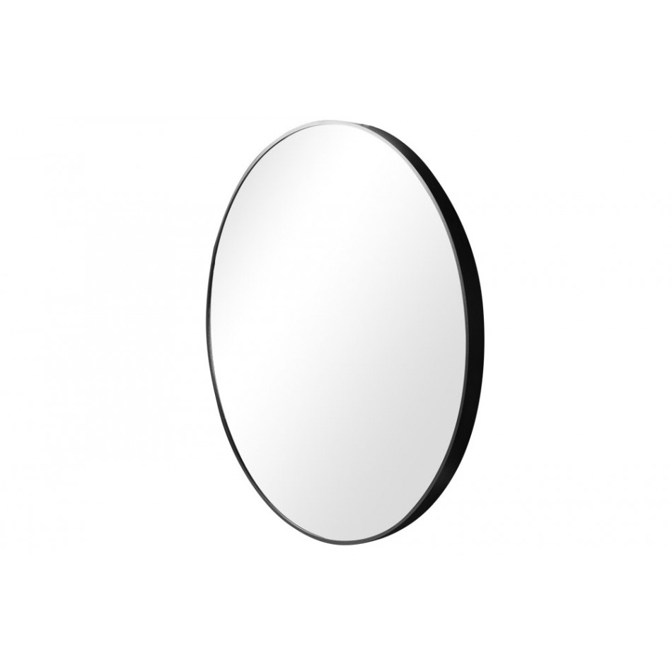 Wall mirror Iza, black colour, D80x4cm