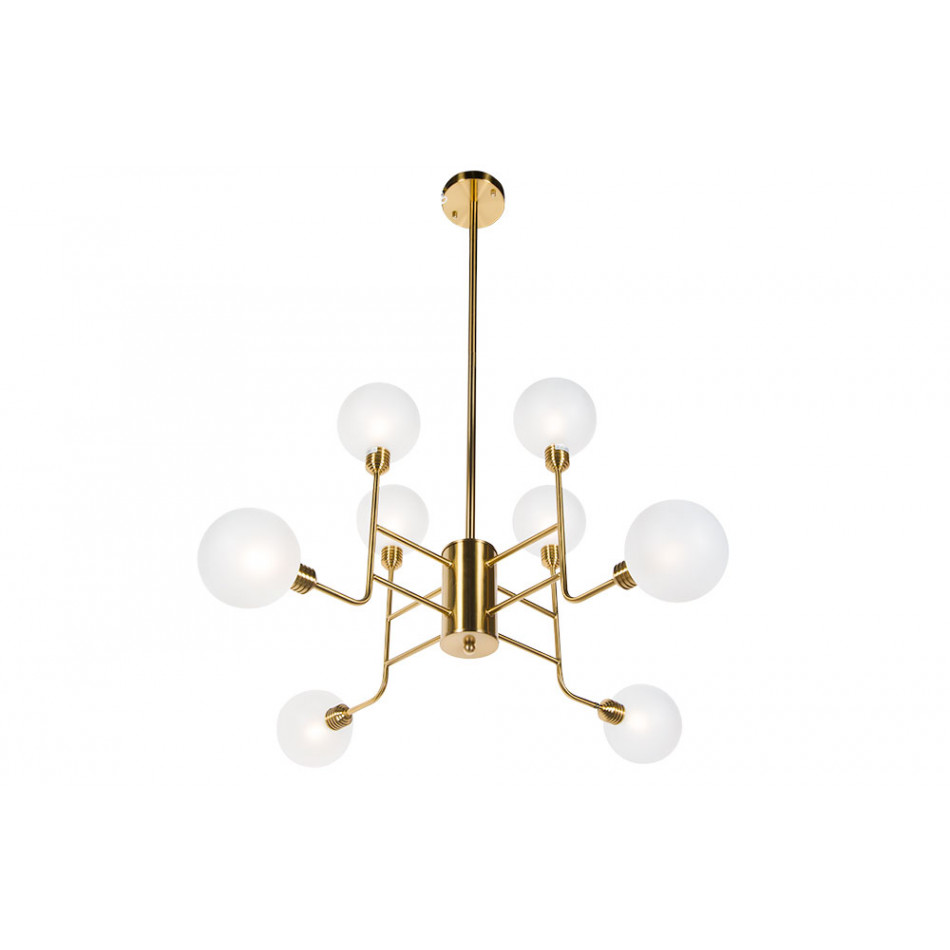 Pendant lamp Rebais frosted, D85xH132cm, G9 8x35W(max)