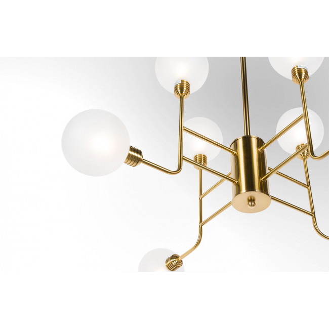 Pendant lamp Rebais frosted, D85xH132cm, G9 8x35W(max)