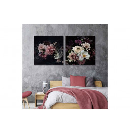 Стеклянная картина Flowers, 100x100cм