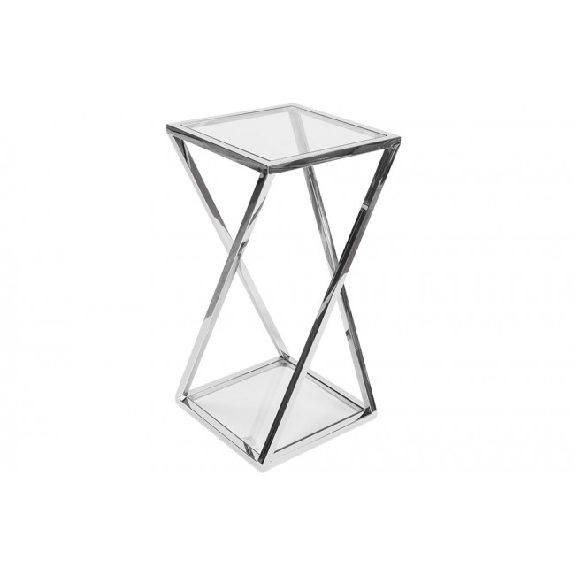 Flower pot stand Eisfeld M, silver colour, 35x35x70cm