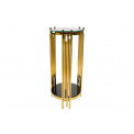 Flower pot stand Eilenburg M, gold colour, 35x35x83cm