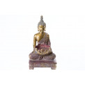 Tealight holder Buddha, golden glitter, 10x18x9cm