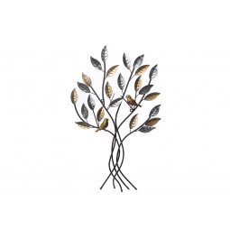 Wall decor Tree with birds, metal, 50x76cm