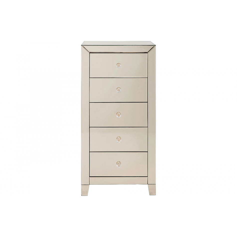 Cabinet Luxury Champagne, 5 drawers, H110x49x41cm