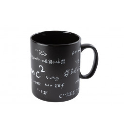 Black stoneware mug  Mathematic,13x11cm