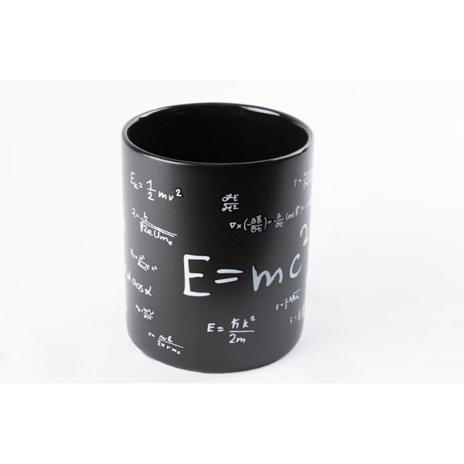 Black stoneware mug  Mathematic,13x11cm